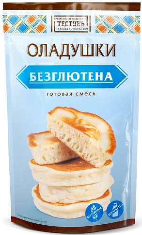 Тестовъ Оладушки без глютен 250г (сухие смеси)  Тестовъ