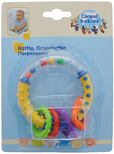CANPOL BABIES Погремушка Разноцветные колечки 0м+ арт.2/450