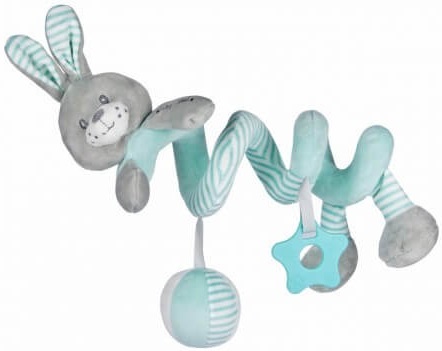 Игрушка спираль на кроватку Кролик мятный BABY MIX арт.40869