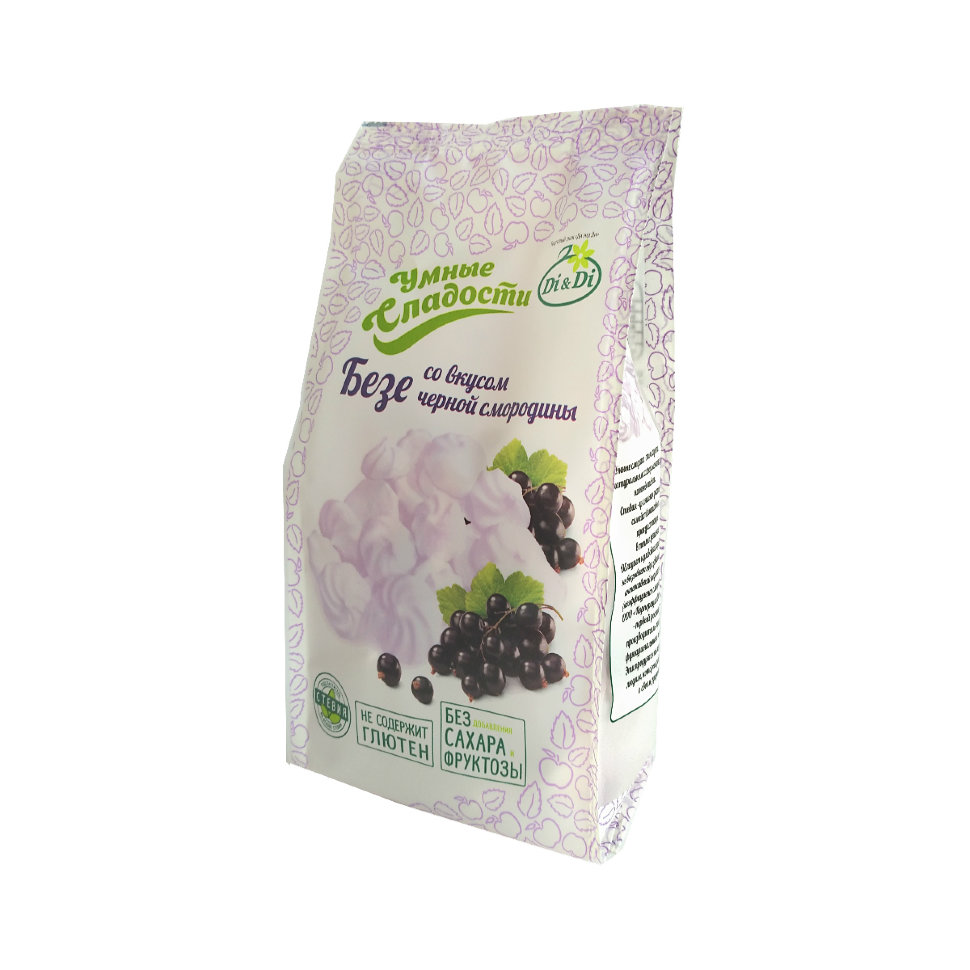 Di&Di Умные сладости Безе со вкусом черной смородины 70г