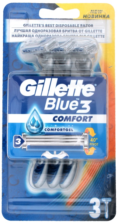 Станок бритвенный одноразовый GILLETTE Blue 3 Comfort ( 3 шт ) 81677793