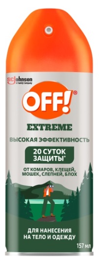 Репеллент Аэрозоль от Комаров OFF Extreme 157мл