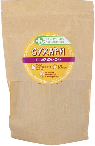 Лакомства для здоровья Сухари с Изюмом на сорбите 200 г