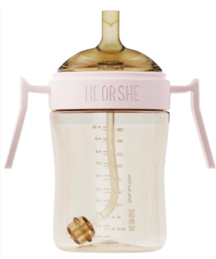 Поильник 300 мл HEORSHE Dental Care Sippy Cup розовый