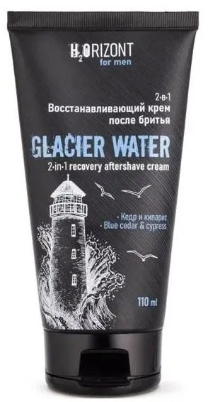 Крем восстанавливающий после бритья 2в1 Glaciar Water 110мл Horizont