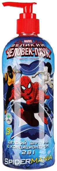 Детский шампунь с кондициоенром Spiderman 400 мл с дозатором