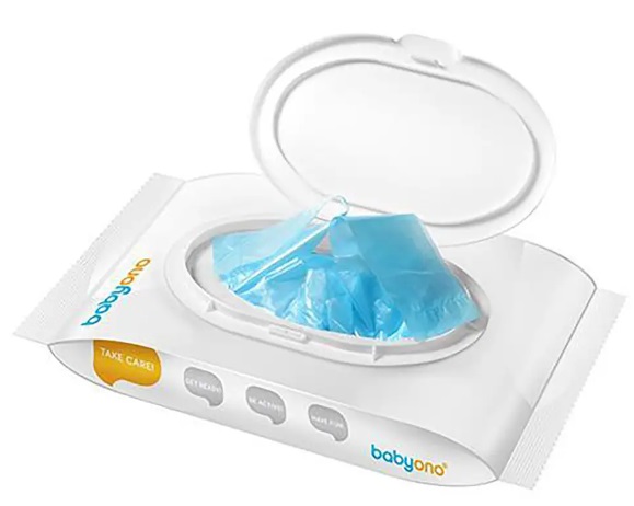 Ароматизированные пакеты для использованных подгузников BABYONO 100шт арт.1052