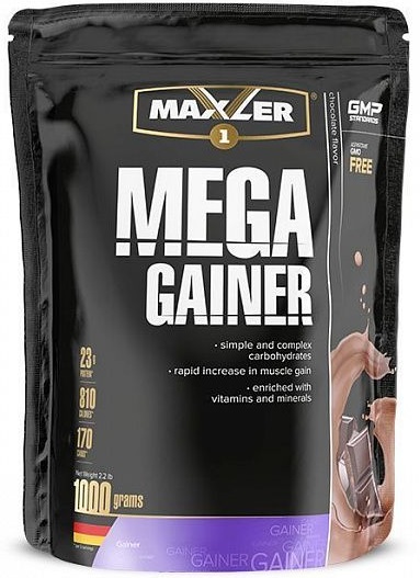 Maxler Mega Gainer 1000г Мега Гейнер Шоколад пакет
