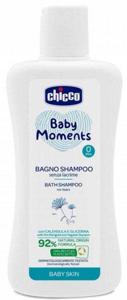 Шампунь пена для тела и волос CHICCO Baby Moments без слез 200 мл