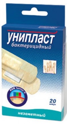Лейкопластырь Бактерицидный УНИПЛАСТ Незаметный ( 20 шт ) Veropharm