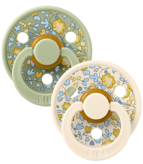 Набор пустышек латексных BIBS Liberty Colour Eloise Sage 2 шт 6+ арт.12011103