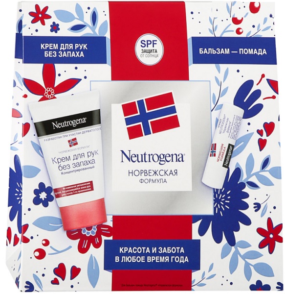 NEUTROGENA набор Крем для рук впитывающийся 75 мл + Помада 4,8гр