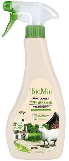 Bio Mio Спрей для кухни 500 мл с эфирным маслом Лемонграсса