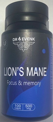 Dr.Evenk Lion's Mane Ежовик гребенчатый 500мг №100капс.  Hericium Rex  &