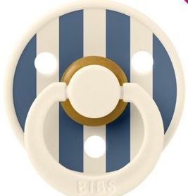Пустышка латексная 0м+ Bibs Studio Colour Block Ivory Steel Blue арт.10016280