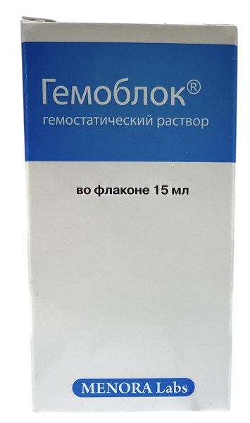 Гемоблок фл. гемостатический р-р 15мл