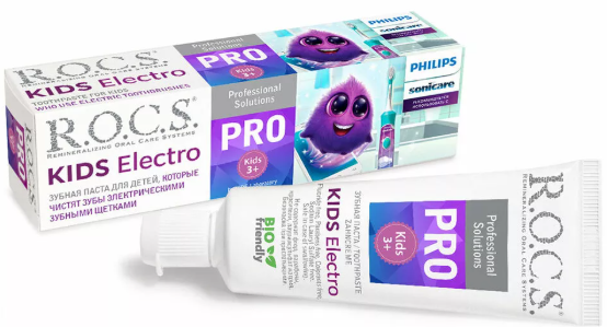 Зубная паста ROCS Kids Electro 45 г Детская 3+