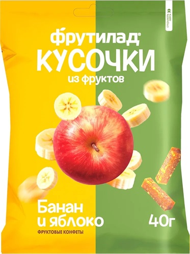 Фрутилад Кусочки Банан и яблоко 40г