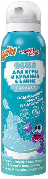 Baffy Мусс пена для купания в ванной Купайся весело! голубая 200мл