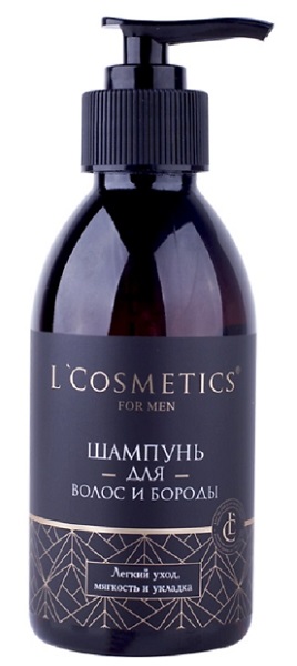 Шампунь мужской Для волос и бороды 200 мл L Cosmetics