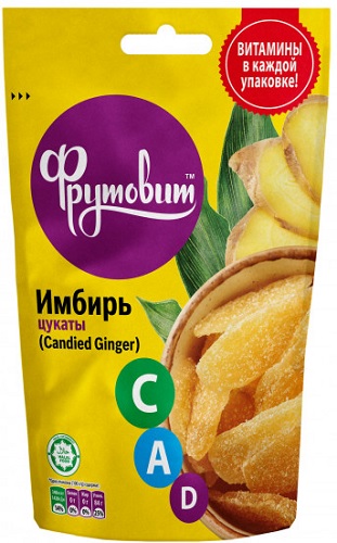 ФРУТОВИТ Цукаты Имбирь в сахаре 100г