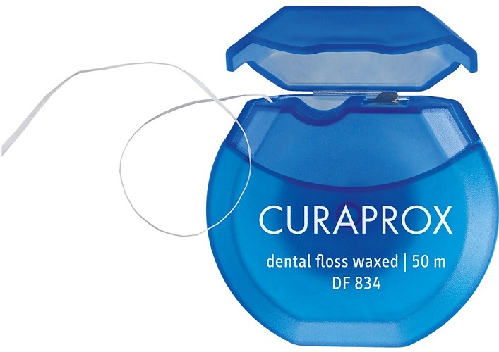 Зубная нить CURAPROX DF834 с ароматом Мяты 50м