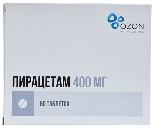 Пирацетам табл. 400 мг №60 ( Озон ) (Упаковка)