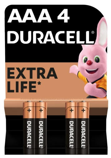 Батарейка DURACELL Basic ААА 4KP CEBALK NC (4шт) арт.5020632