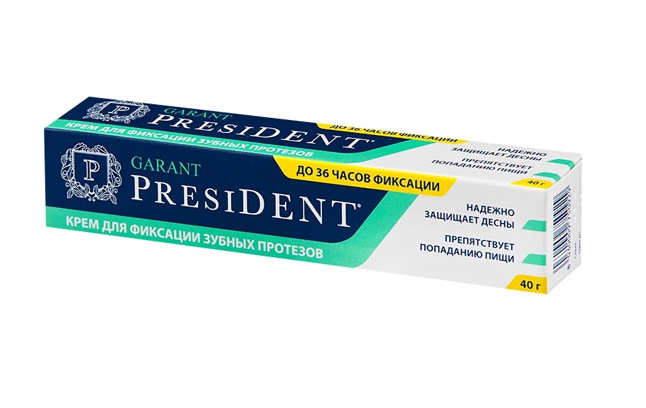 Крем для фиксации зубных протезов 40г PRESIDENT