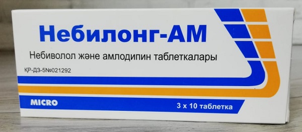 Небилонг-АМ таб. 5мг/5 мг №30 ( небиволол /амлодипин ) (Упаковка)
