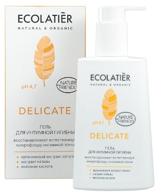 Гель для интимной гигиены Delicate с органическим экстрактом лотоса 250 мл ECOLATIER
