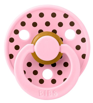 Пустышка латексная 6м+ Bibs Studio Colour Polka Small Baby Pink-Mocha арт.20034234
