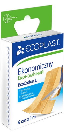 Ecoplast Пластырь медицинский на тканевой основе EcoSoft L 6см*1м