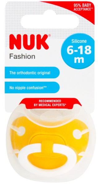 Соска Силиконовая NUK 6м+ Fashion Classic арт.10736325