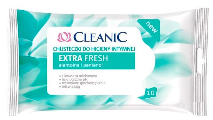 Влажные салфетки для интимной гигиены CLEANIC Extra Fresh 10шт