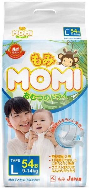 Подгузники для детей MOMI L54 ( 9-14 кг ) 54 шт