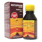 Янтарная капля Рыбий жир 100мл. омега-3 24%