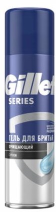 GILLETTE гель для бритья Очищающая с углем 200 мл 81775598