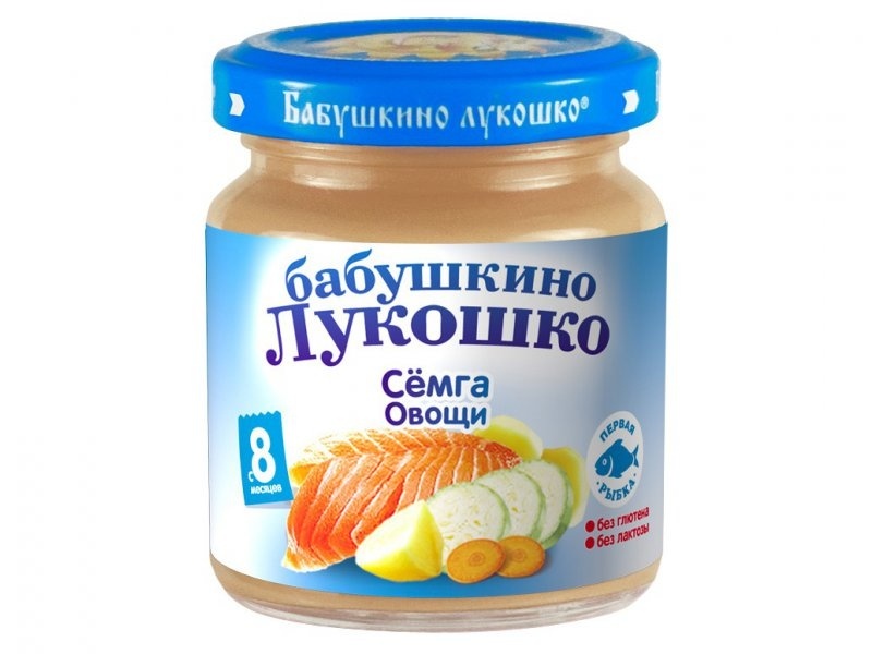 Бабушкино лукошко Рагу Семга с овощами 100г с 6 мес.