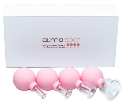 Alma Spa вакуумные банки для косметического массажа Розовые