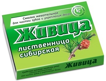 Живица Лиственница сибирская 5 шт по 0,8 г Смолка жевательная