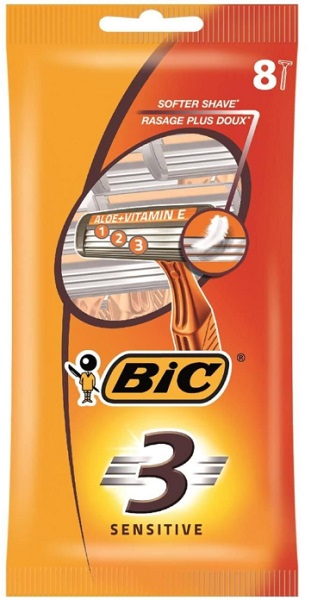 Станок бритвенный BIC "Бик3 Sensetive" 8шт для чувствительной кожи