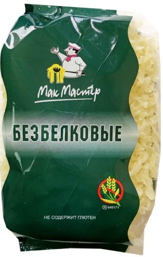 Мак Мастер Макароны Безбелковые Спираль 350г