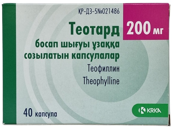 Теотард капс. 200 мг №40 ( теофиллин ) (Упаковка)