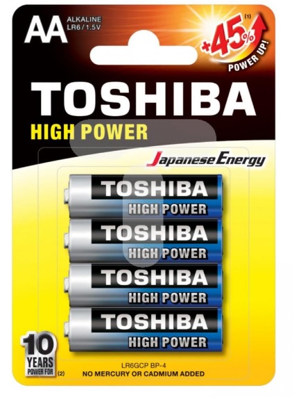 Батарейка TOSHIBA АА ( 4 шт ) ( LR6GCP BP-4 ) 1.5V 