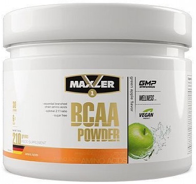 Maxler BCAA Powder Sugar Free 2:1:1 Зеленое Яблоко 210 г банка