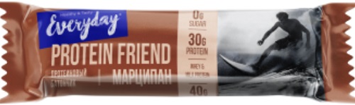 Everyday Protein Frends Батончик глазир. высокобелков. 40г дробл.Миндаль Марципан