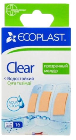 Ecoplast Пластырь медицинский полимер Clear 72*19мм (8шт)