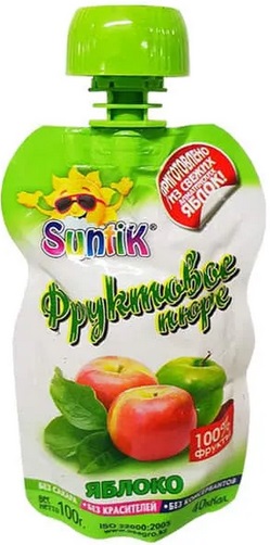 Фруктовое Пюре Яблоко Suntik 100мл