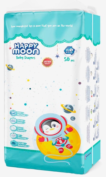 Подгузники Happy Moon XL (11-22кг) 50шт